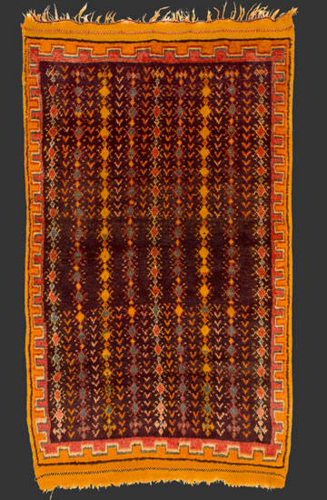 TM 1908, fine + rare Ait Ouaouzguite pile rug, Jebel Siroua region, southern Morocco, 1930s, 200 x 120 cm (6' 8'' x 4'), high resolution image + price on request







